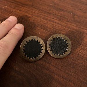 Black and gold large studs